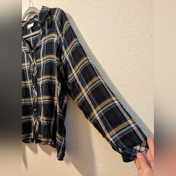 J. Jill Petite Plaid Cotton Modal Blend Button-Up Shirt Casual Comfort Relaxed - Picture 7 of 9